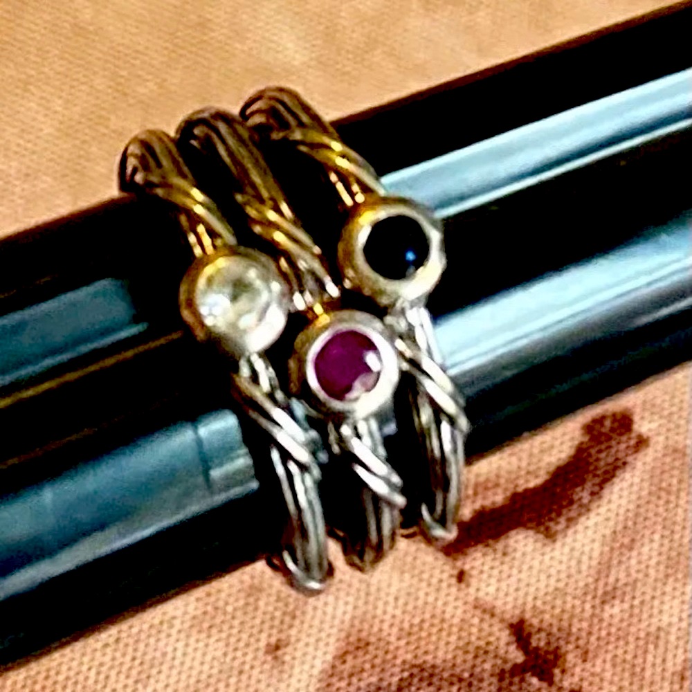 Peter Thomas Roth Signature Romance Gemstone Rings Stackable Size 7 Nwt